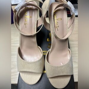 Lulu's Nude Strappy Heels